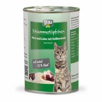 grau Schlemmertöpchen Adult-Cat | Mit Herz, Leber & Vollkornreis | Katzenfutter Nassfutter 1 grau Schlemmertöpchen Adult-Cat | Mit Herz, Leber & Vollkornreis | Katzenfutter Nassfutter