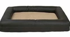 Trixie Kuschelbett Claudio, 115x75cm, Braun-beige – Gemütliches Hundebett für mittelgroße Hunde