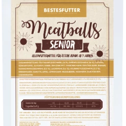 Bestesfutter Meatballs Senior | Getreidefreies Hundefutter | Semi-feucht | Für ältere Hunde