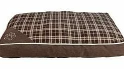 Trixie Kissen Timber Hundebett, 120x75cm, Braun – Gemütlicher Schlafplatz für Hunde