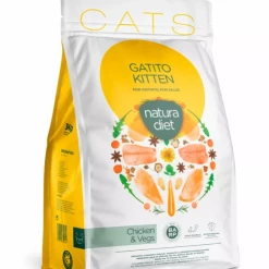 Natura Diet CAT Kitten Chicken Trockenfutter mit Hühnchen - Hochwertiges Katzenfutter für Kitten