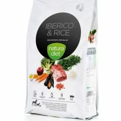 Natura Diet Iberico & Reis Trockenfutter für Hunde - Premium Hundefutter mit Iberico-Schwein und Reis