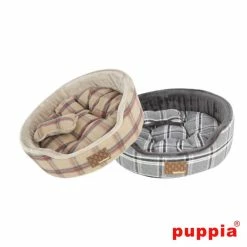 Puppia ® Kemp Kuschelbett für Katzen | 47x47x17cm | Weiches Katzenbett für erholsamen Schlaf