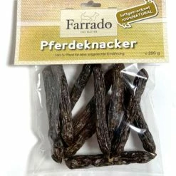 Farrado Pferdeknacker | 10x 200 G Hundesnack - Natürliche Hundeleckerlis aus Pferdefleisch