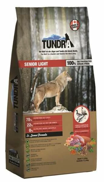 Tundra Senior Light Trockenfutter mit Pute - Hypoallergenes Hundefutter für ältere Hunde 1 Tundra Senior Light Trockenfutter mit Pute - Hypoallergenes Hundefutter für ältere Hunde