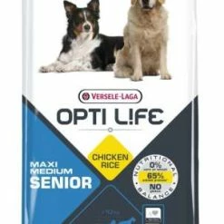 VERSELE-LAGA Opti Life Senior Hundefutter mit Huhn & Reis | 12,5 kg | Premium-Futter für ältere Hunde