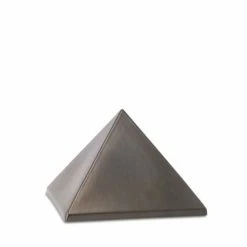 Völsing Tierurne Pyramide | Einfarbig & Schlicht | Perlmuttschillernde Oberfläche | Katzenurne